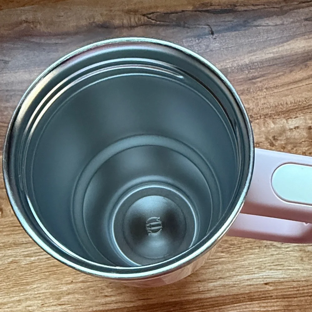 Stanley Pink and White Striped Tumbler with Handle - Picture 3 of 4